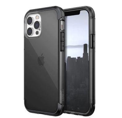 كفر حماية X-Doria Raptic Air لهاتف iPhone 14 Pro Max، إطار مرتفع، جزء داخلي من المطاط الناعم، نحيف وصغير الحجم، قابل لإعادة التدوير والتحلل البيولوجي، حماية من الخدش والتلف - دخاني