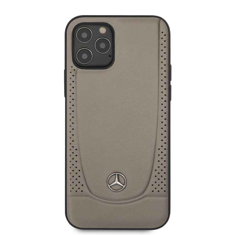 CG MOBILE Mercedes-Benz Leather Urban Hard Case Compatible for iPhone 12 Pro Max (6.7") Shock Resistant, Scratches Resistant, Easy Access to All Ports