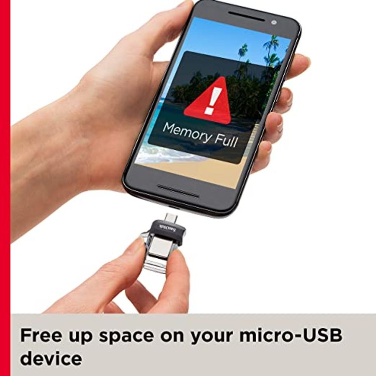 SanDisk 256 GB OTG-Enabled m3.0 Ultra Dual Drive - SDDD3-256G-G46 - Black