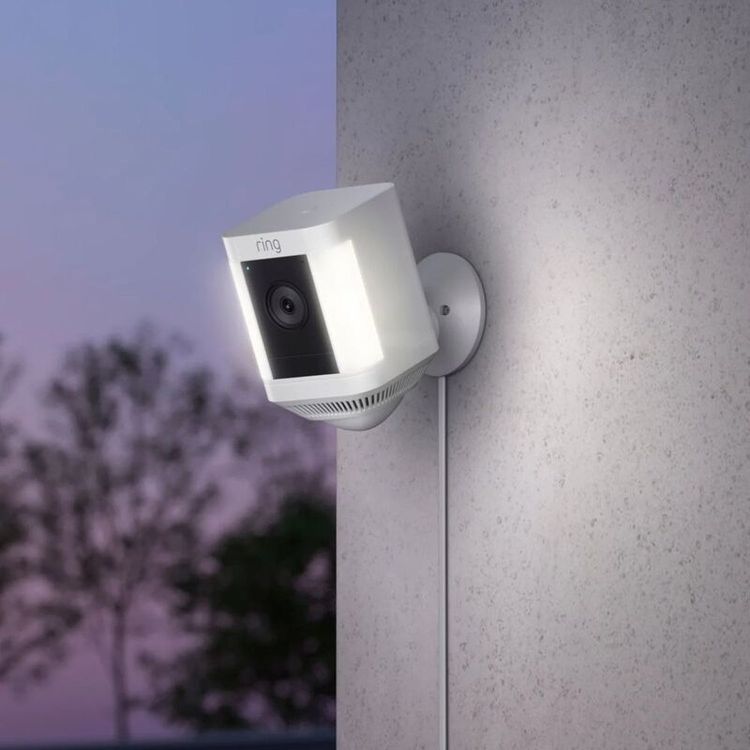 Ring Spotlight Cam Plus Wired with 1080p HD Video | White