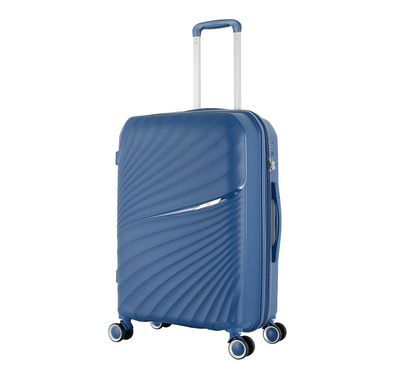 H.T Luggage Bag, Hard Case Polypropylene (PP) Material, Expandable, Telescopic Handle, Scratch Resistant, TSA Lock, Large Case Size - Teal