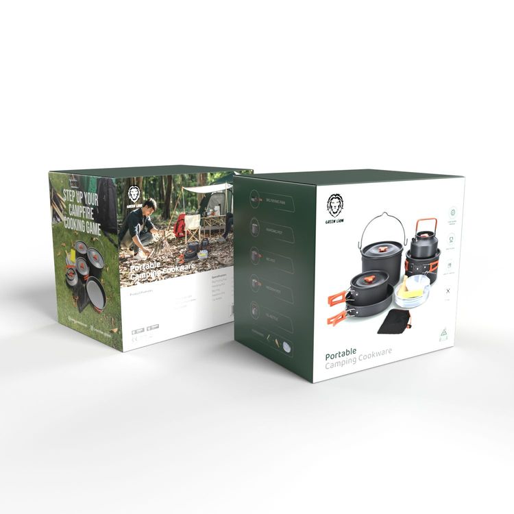 Green Lion Camping Cookware Set - Black