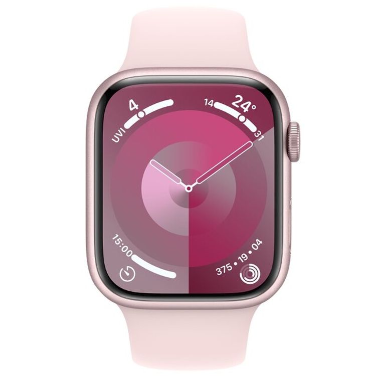 Apple Watch Series 9 [GPS 45mm] with Pink Aluminum Case & Light Pink Sport Band | M/L