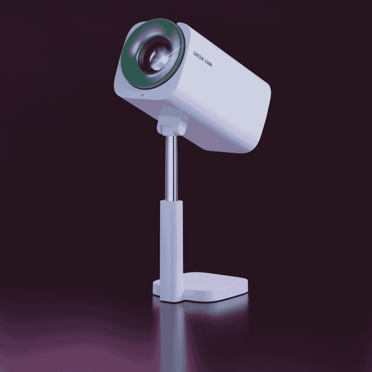 Green Lion Nova جهاز عرض محمول ذكي مزود بسماعة مدمجة بقوة 3 واط، وزاوية ميلان وموقف 180°، واتصال سلس، أندرويد 12، تصحيح الانحراف التلقائي، حلقة تركيز دوارة بسهولة، سطوع بقوة 100 لومن ANSI، جهاز تحكم عن بعد، إصدار Bluetooth 5.0، تصميم سهل الحمل، يصل إلى شاشة عرض بحجم 128 بوصة - أبيض