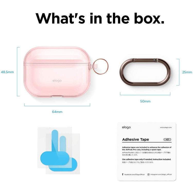 Elago Clear Hang Case for Apple Airpods Pro - Pink