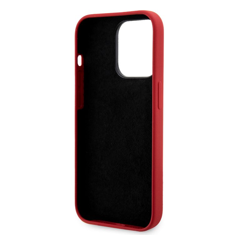 Ferrari iPhone 15 Pro For Silicone Case with All Over SF Pattern - Red
