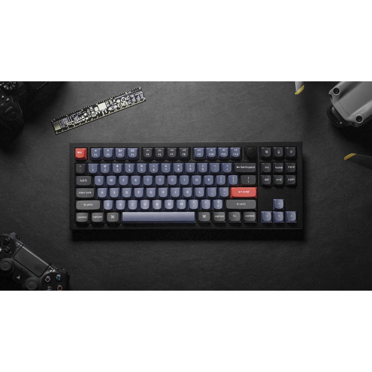 Keychron Q3 QMK Custom HotSwappable Gateron G-PRO  Red Switch Mechanical  Keyboard Full Assembled RGB with Knob - Carbon Black