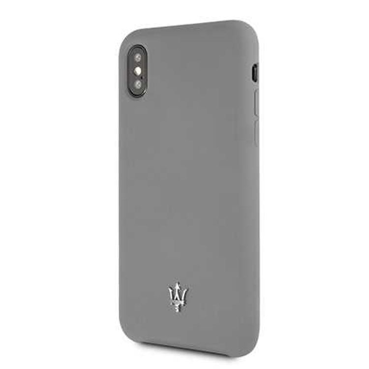 CG MOBILE Maserati Silicone Hard Phone Case Compatible for Apple iPhone X Officially Licensed  - Gray