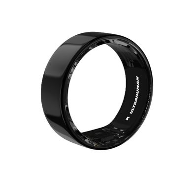 Ultrahuman Ring AIR Smart Ring Size 6, Battery Life 6 Days, 3h Charging Time, iOS & Android Compatible, 24mAh LiPo Battery, Bluetooth Low Energy - Aster Black