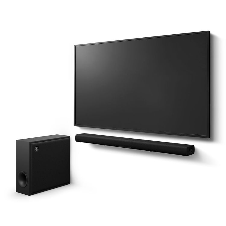 Yamaha SR-X50A True X Soundbar with External Wireless Subwoofer, Dolby Atmos, 4 Sound Modes, Clear Voice Technology, Bass Extension, Remote Controller, HDMI eARC & Bluetooth & Optical Connectivity - Black