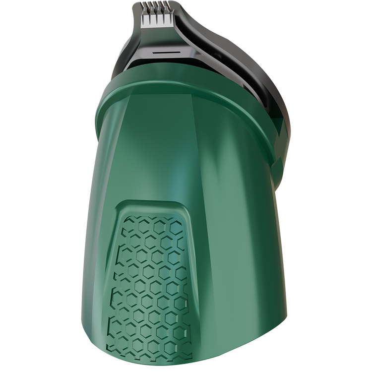 Green Lion Style Pro 6-in-1 Grooming Kit with Digital Display, Wet & Dry Trim, Charging Base, Ergonomic Design, Type-c Charging Port , Stainless Steel Blade - Green