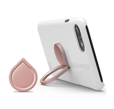 Finger Ring Stand Rotation Cell Phone Ring Holder Stand Silver Circle Kickstand Universal Mobile Phone Ring Grip Stand with iPhone iPad Samsung Other Smartphones Tablet Rose Gold
