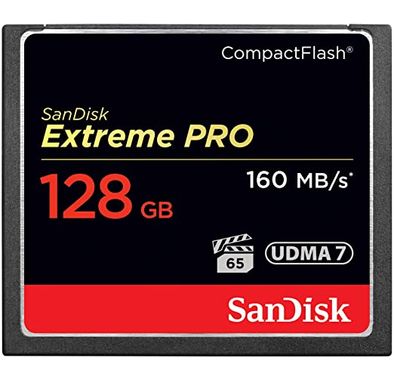 SanDisk Extreme PRO 128GB CompactFlash Memory Card UDMA 7 Speed Up To 160MB/s- SDCFXPS-128G-X46