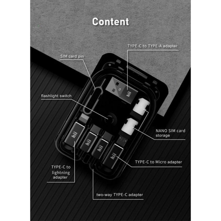 Budi Wireless Charger Multi Functional Box - Black