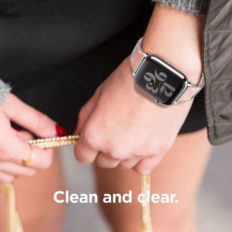 elago Clear Strap Compatible with Apple Watch Band, Compatible with iWatch Series 6 SE 5 4 3 2 1, Transparent Smartwatch Replacement Wrist Band (38mm/40mm) - Clear