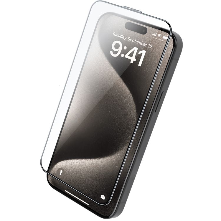 واقي شاشة Froog HD لهاتف iPhone 15 Pro Max، مضاد لبصمات الأصابع، مقاوم للماء، مقاوم للخدش - شفاف