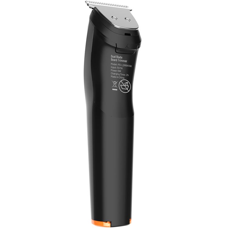 Porodo Lifestyle Multipurpose Beard Trimmer with Up to 120 Minutes Working Time, Stainless Steel Blade Material, 600mAh Battery Capacity, Digital Display, Wide T-Blade - Black