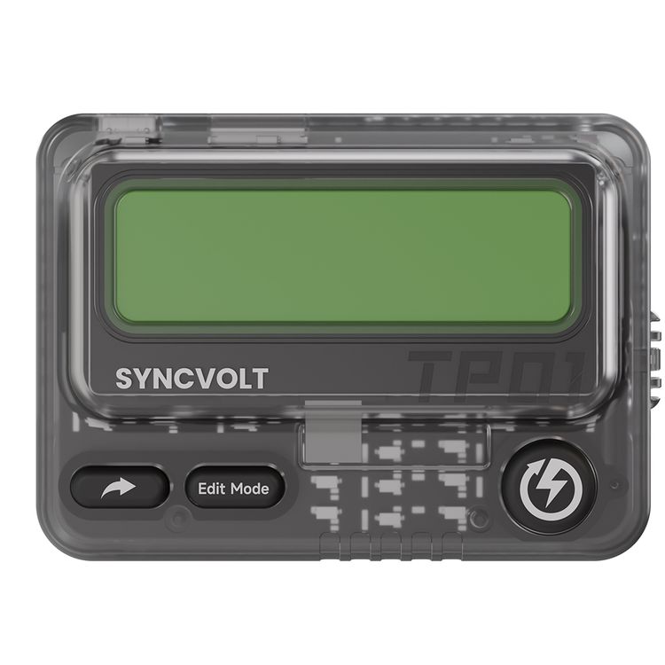 بنك الطاقة Levelo Syncvolt 10000mAh شاتينج مع منافذ إخراج USB-A وType-C، توصيل طاقة PD بقدرة 30W، شحن متزامن، اتصال عبر الرسائل القصيرة، شاشة نقطية - شفاف