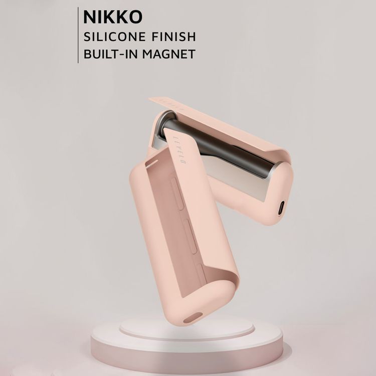 غطاء السيليكون Levelo Nikko لجهاز IQOS ILUMA Prime 2023، مقاوم للانزلاق، بملمس ناعم من السيليكون، مقاوم للصدمات والماء والغبار، مغناطيس مدمج، نحيف للغاية - بيج