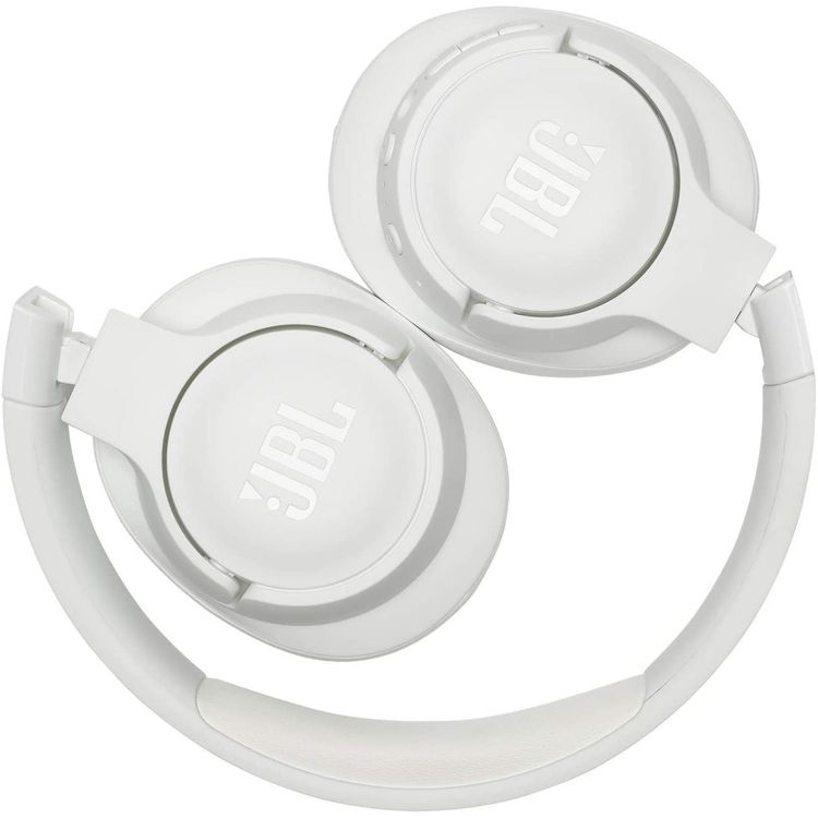 JBL T750 Over-Ear Wireless Bluetooth Headphones with Active Noise Cancelling, Pure Bass Sound, 15 Hours Battery Life, Hands-free Calls & Voice Control - White