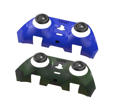 Porodo Gaming Decorative Panel Combo for PS5 Edge Controller, High-Quality Plastic Material, Personalized Design, Dust & Sweat Resistant, 2-in-1 Combo - Blue + Camouflage