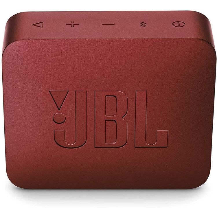 JBL GO 2 Portable Wireless Bluetooth Speaker, 5-hours Playtime, IP67 Waterproof Feature, Speaker Built-in Noise-Cancelling Speakerphone - Red
