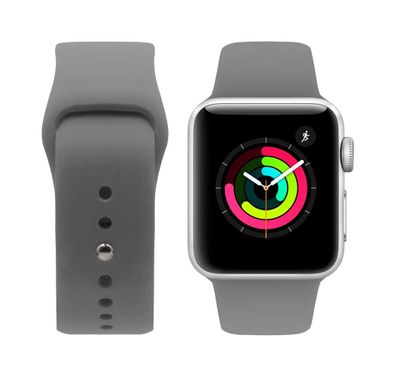 iGuard by Porodo Silicone Watch Band, Fit & Comfortable Replacement Wrist Band, Adjustable Straps Compatible for Apple Watch 44mm / 42mm - Cream