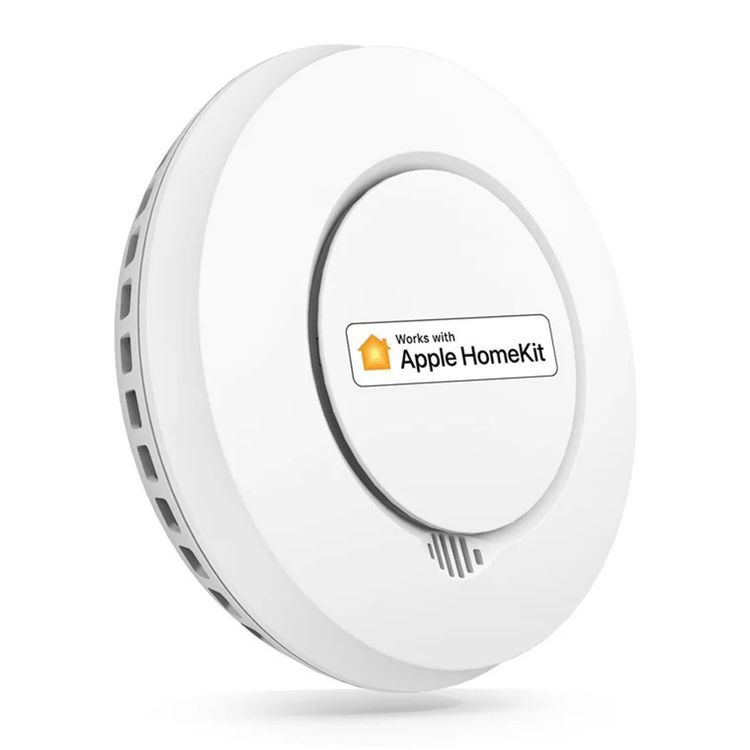 مجموعة إنذار الدخان الذكية من Meross مع موزع، بطاريتان AA، إنذار 85 ديسيبل، متوافق مع Apple HomeKit وSmartThings - أبيض