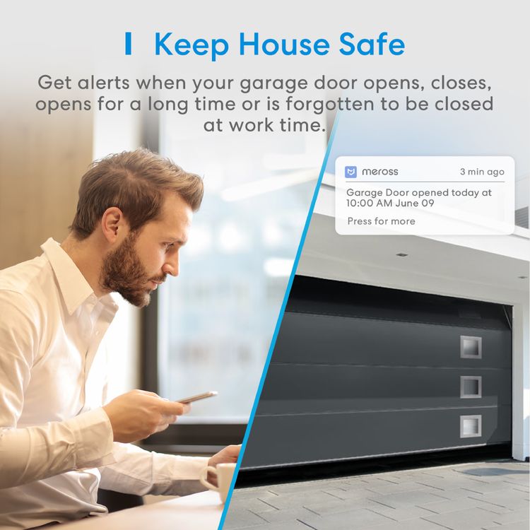 Meross Smart Wi-Fi Garage Door Opener - White