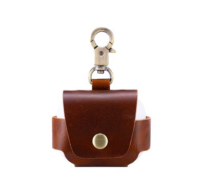 Green Lion Berlin Leather AirPods 3 Case with High-quality Leather, Anti-slip Coating, Anti Bumps and Scratches, Free Keychain, Durable and Lightweight - Brown