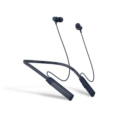 Green Lion Veria Wireless Neckband Earphones with Control Buttons, Up to 17 Hours Play Time & Up to 17.5 Hours Talk Time, 65 Days Standby, FTD Chipset, Built-in Microphone, 12m Transmission Range - Blue
