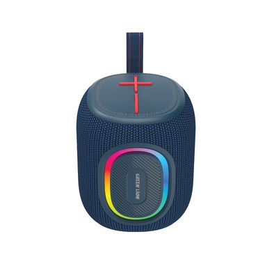 Green Lion Pristone Wireless Speaker, 1200mAh Battery Capacity, 6-7 Hours Play Time, Type-C Charging Port, Waterproof, RGB Light & Multiple Lighting Effects, 10m Bluetooth Distance - Blue