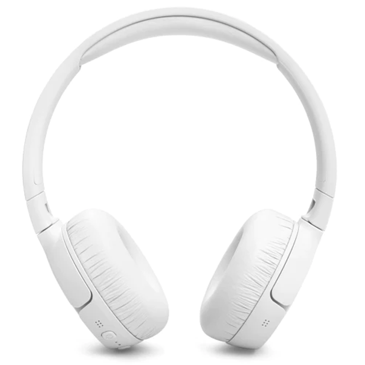 JBL T670 Over-Ear Noise Cancelling Bluetooth Stereo Wireless Headphone, Up to 70Hours Battery Life, Multi-Point Connection, Flat-fold design, Detachable Cable, Audio cable, Speed charge - White 
