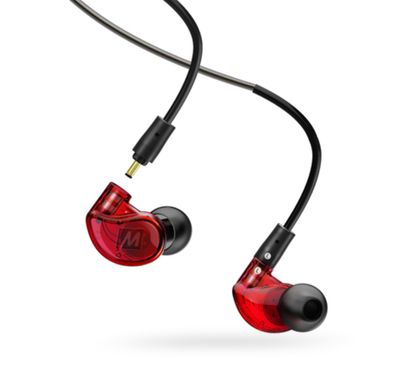 MEE Audio M6 Pro 2nd Generation In-Ear Monitors Headphones Wired + Wireless Combo Pack: Includes Stereo audio Cable and Bluetooth audio Adapter (Red)