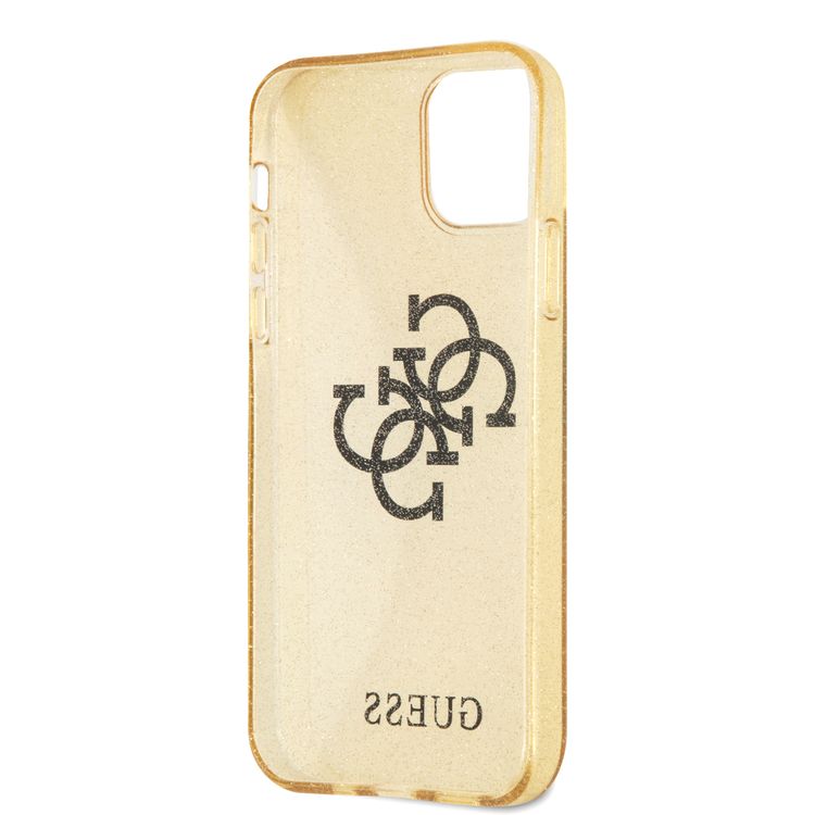 Karl Lagerfeld TPU Choupette Glitter Transparent Hard Case for Apple iPhone 12 / 12 Pro (6.1") - Gold