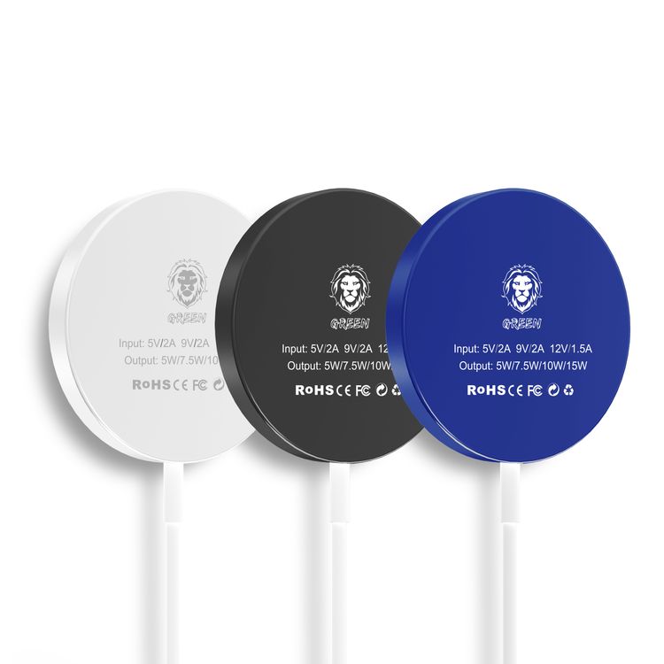 Green Lion Wireless Magnetic Charger 15W for iPhone 12 Series - Blue