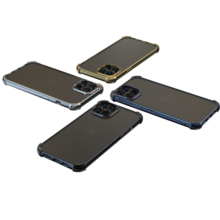 Devia Glitter Shockproof Soft Case Compatible for iPhone 12/12 Pro (6.1") Scratch Resistant - 1.2m Drop Protection - Anti-yellowish Case - 360° Full Protection Back Cover - Black