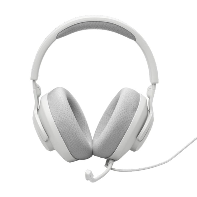 JBL Quantum 100M2 Wired Over-ear Gaming Headset, Lightweight & Compact Design, Memory Foam with Fabric Ear Cushions Material, 1.2m Cable Length, 40mm  Driver Size - White