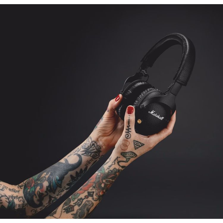 Marshall Monitor II A.N.C with Iconic & Foldable Design, 30 Hours of Wireless Playtime, Multi Directional Control Knob, 2 Hours charging Time - Black