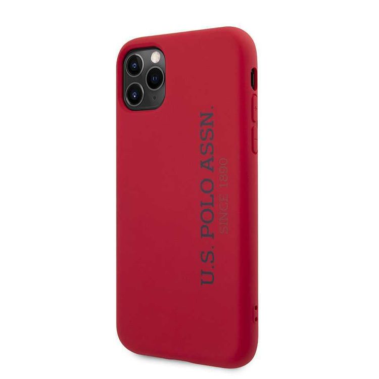 CG Mobile U.S. Polo Assn. Liquid Silicone Hard Case Vertical Logo for iPhone 12 / 12 Pro (6.1") Officially Licensed, Premium Liquid Silicone Hard Case, Dirt Proof, Shock Resistant