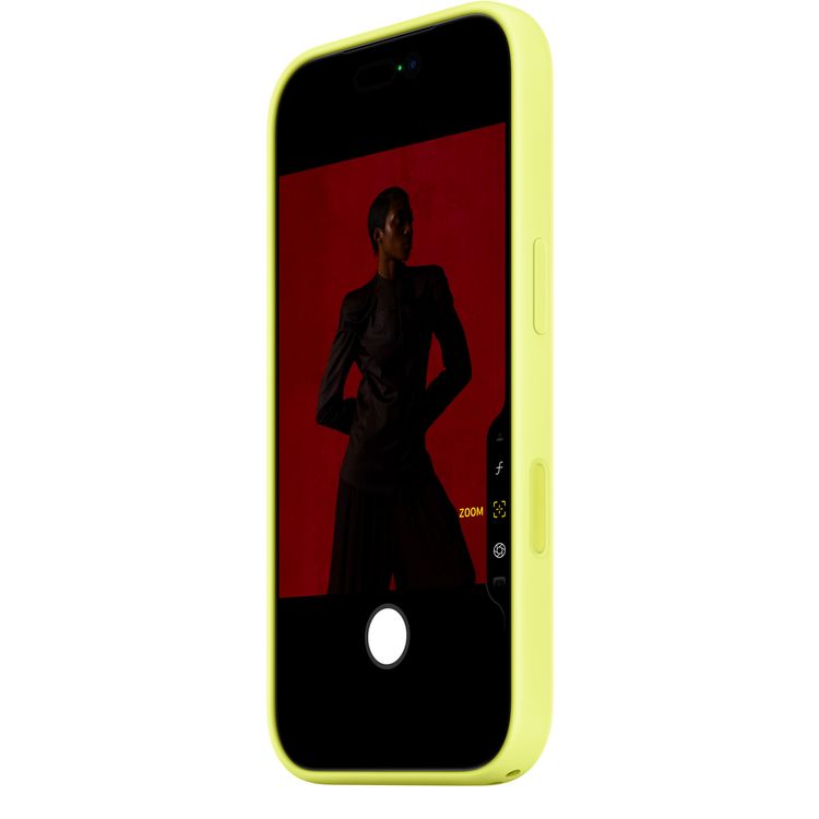 Apple iPhone 17 Pro Max Silicone Case with MagSafe, Anti-Scratch, Drop Protection, Soft Microfiber Lining, Built-in Powerful Magnets - Neon Yellow