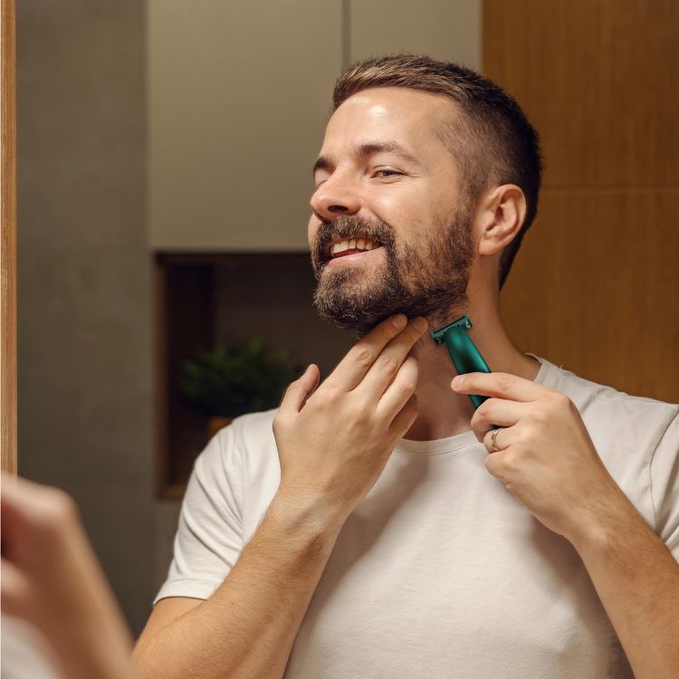 Green Lion One Blade X Hair Trimmer with LED Indicator, Stainless Steel Blade, Power Button, Type-C Charging, 4 Size Guide Combs, 6500RPM Motor - Silver / Green