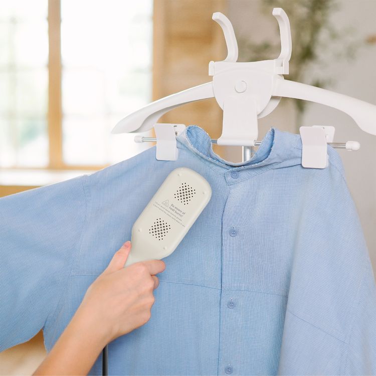 Porodo Lifestyle Handheld Mini Press Steam Iron with Fast Preheating System, Three-Mode Ironing, 60mL Water Tank Capacity, 180° Flexibility, Gentle Fabric Care, 1.35m Cord Length - Beige