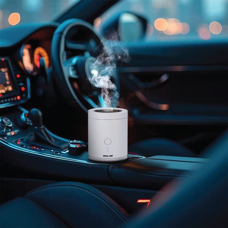 Green Lion Dune Air Incense Burner with Detachable Lid, 22W Power, USB-C Charging Port, 30 Seconds Single Burning Time, Up to 55 Burning Cycles, 300-400° C Heating Temperature, Tweezers Included, Strong Fragrance - White