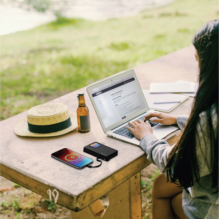 Porodo 4G LTE & Wi-Fi 6 PB087 Pocket Router with 10000mAh Power Bank, 4G LTE Wireless Technology, 15W Max Total Output, 16 Maximum Users, 26 Hours Working Time, Nano SIM Card Slot, 300Mbps TDD-LTE Speed, Fast & Reliable Connectivity, Secure Encryption, TSA Approved - Black