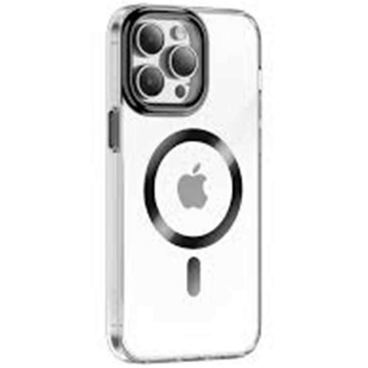 Green Lion Metallic Frame TPU Transparent Case for iPhone 13 Pro Max, Sturdy Metal Frame, Shock-Absorbing Tech, Anti-Scratch & Case-Friendly, Easy Access - Black