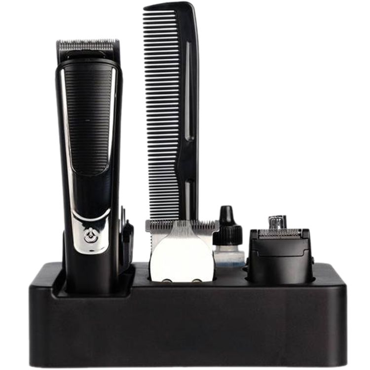 Green Lion 5-in-1 Grooming Set with 4 Combs ( 3, 6, 9 & 12 mm ), 1.5 Hours Working Time, 600 mAh Battery Capacity, LED Display - Black