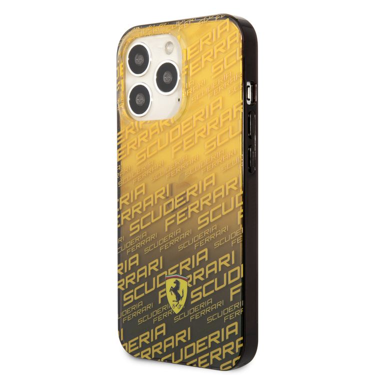 Ferrari PC/TPU Scuderia Dyed Bumper  Case, Drop protection, Compatible with iPhone 13 Pro Max - Yellow