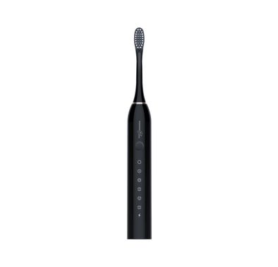 Porodo Blue Electric Toothbrush with Memory Function, 6 Cleaning Modes, 30 Days Battery Life, 500mAh Battery Capacity, 40000 Stroke/Minute Vibration Frequency, Replaceable Heads, Low-Noise Operation - Black