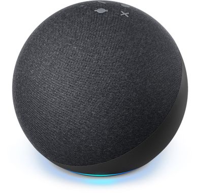 تصميم Amazon Echo 4th Gen Spherical مع صوت غني ومركز منزلي ذكي وAlexa - Charcoal